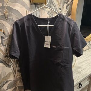 FIGS Charcoal V-Neck Scrub Top